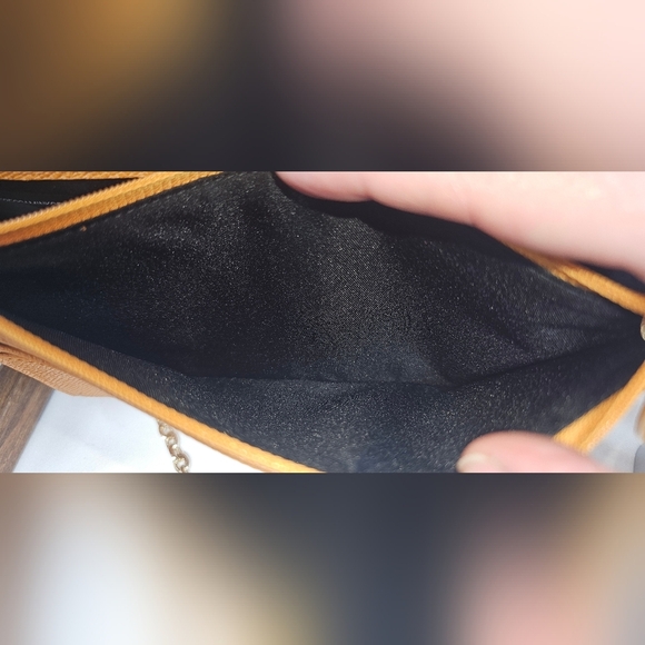 Rebecca Minkoff Gabby Wallet Chain Crossbody Bag Leather Purse Tan Glow *READ* - Picture 10 of 16